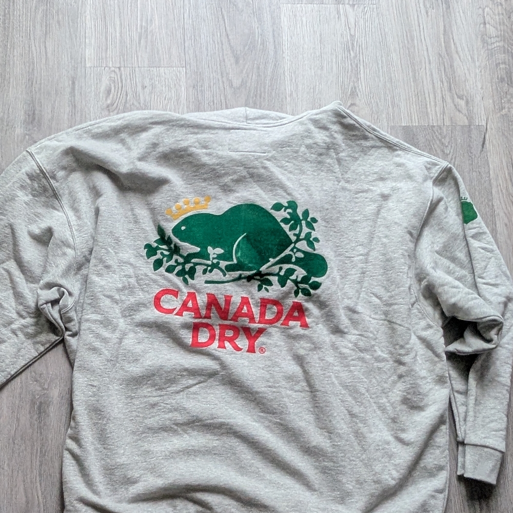 Roots Gray Canada Dry Collab Hoodie Sweatshirt - Oversized - Unworn